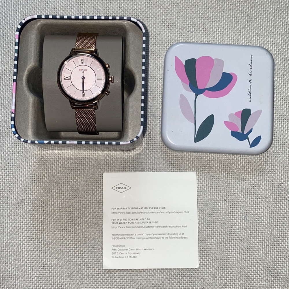 Fossil Hybrid Smartwatch “Jacqueline” - Pink Stainless Steel